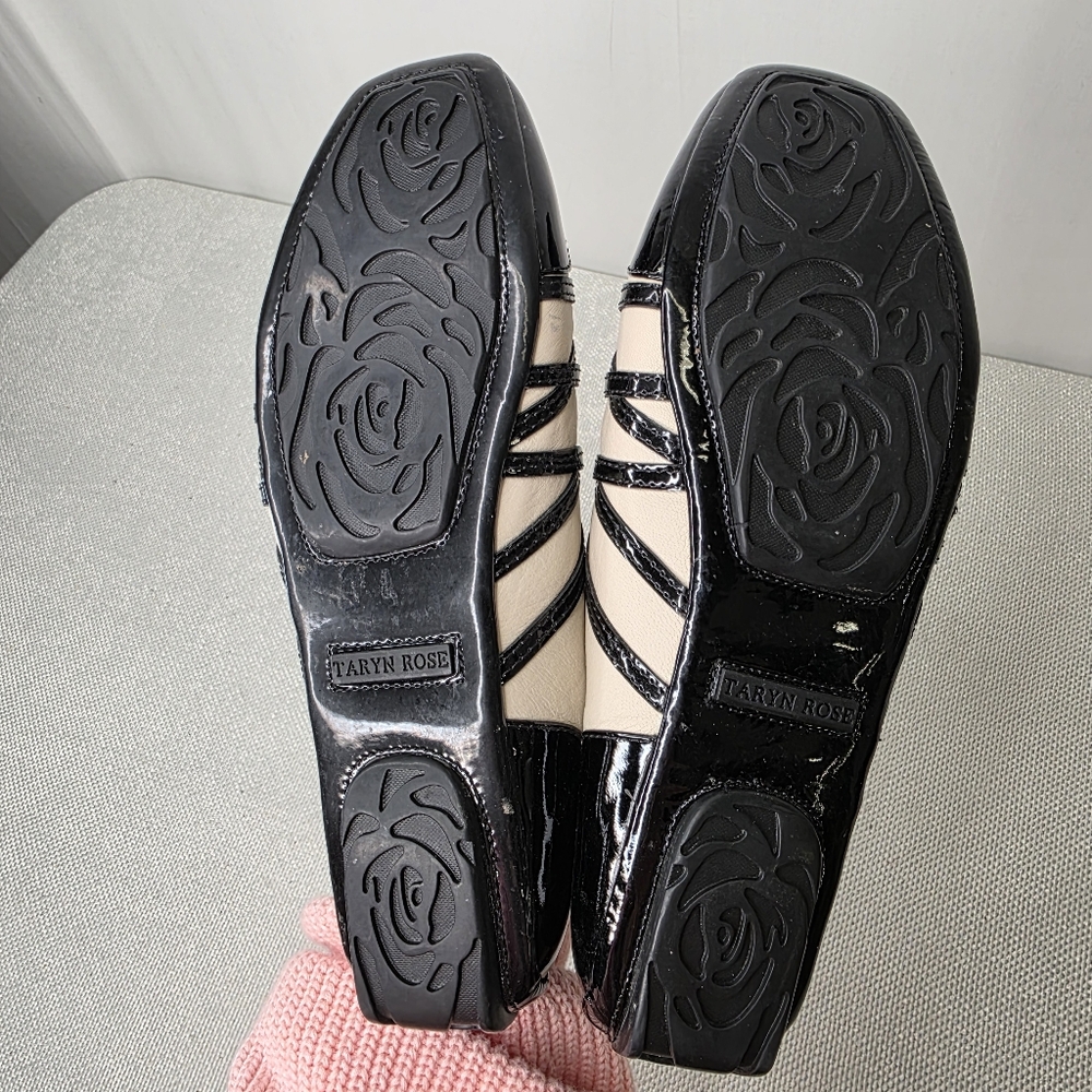 Taryn Rose "Candyce" Patent Leather Lace-Up Ballet Flats - Size 7M - Picture 8 of 10